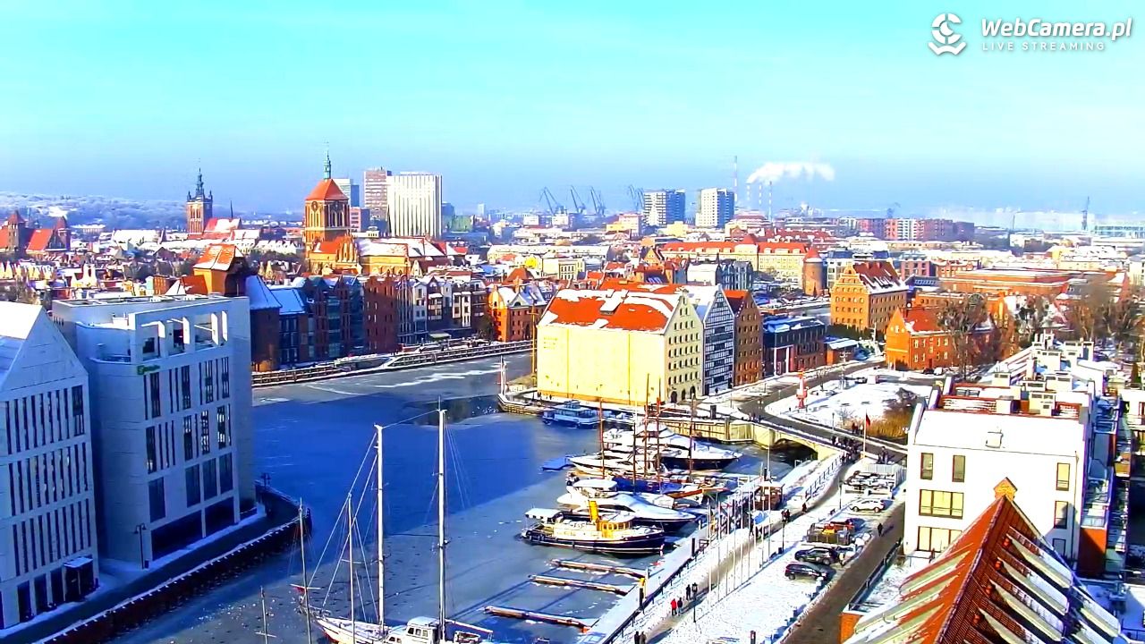 GDAŃSK - widok na Stare Miasto - 18 styczeń 2026, 12:02
