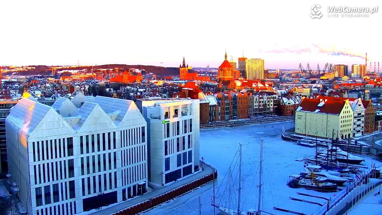 GDAŃSK - widok na Stare Miasto - 03 luty 2026, 07:40