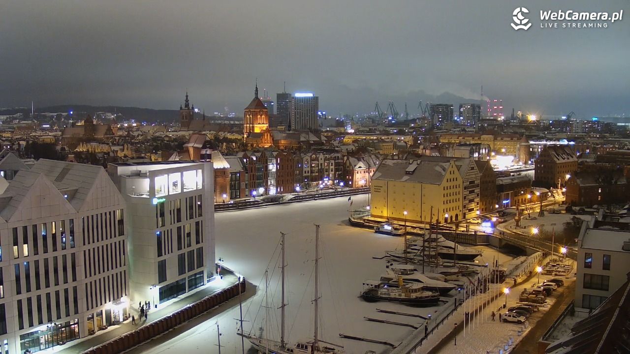 GDAŃSK - widok na Stare Miasto - 28 styczeń 2026, 19:43