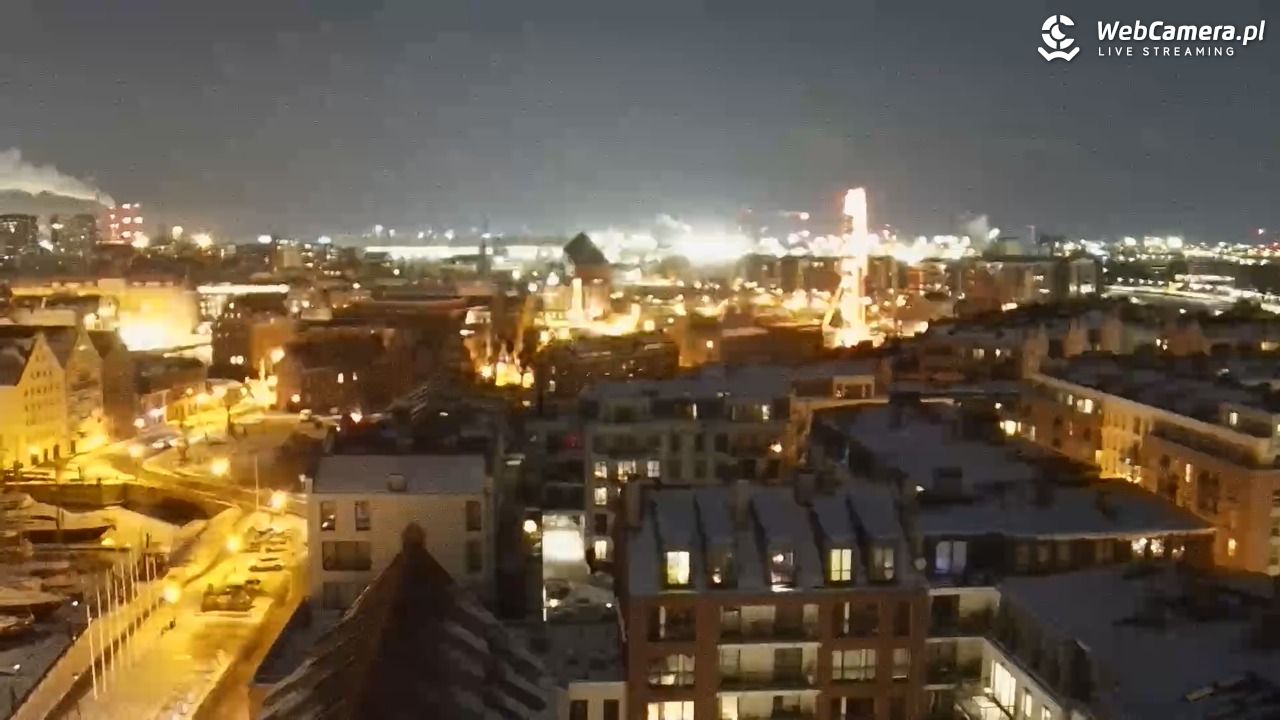 GDAŃSK - widok na Stare Miasto - 30 styczeń 2026, 22:47