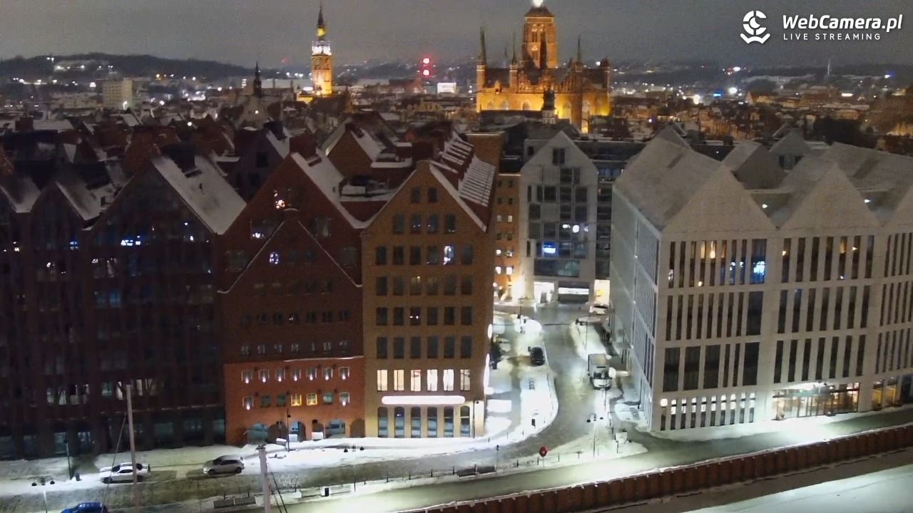 GDAŃSK - widok na Stare Miasto - 30 styczeń 2026, 06:35