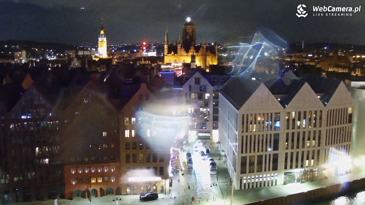 GDAŃSK - widok na Stare Miasto - 25 kwiecień 2026, 22:41