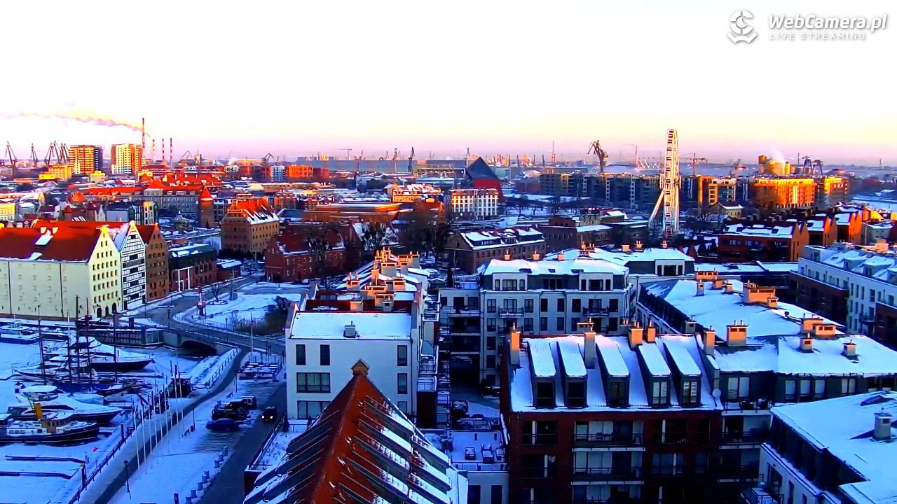 GDAŃSK - widok na Stare Miasto - 03 luty 2026, 07:41