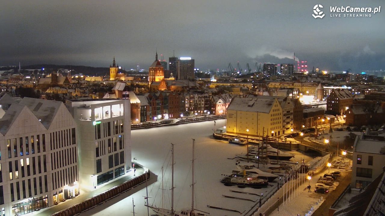 GDAŃSK - widok na Stare Miasto - 08 luty 2026, 20:22