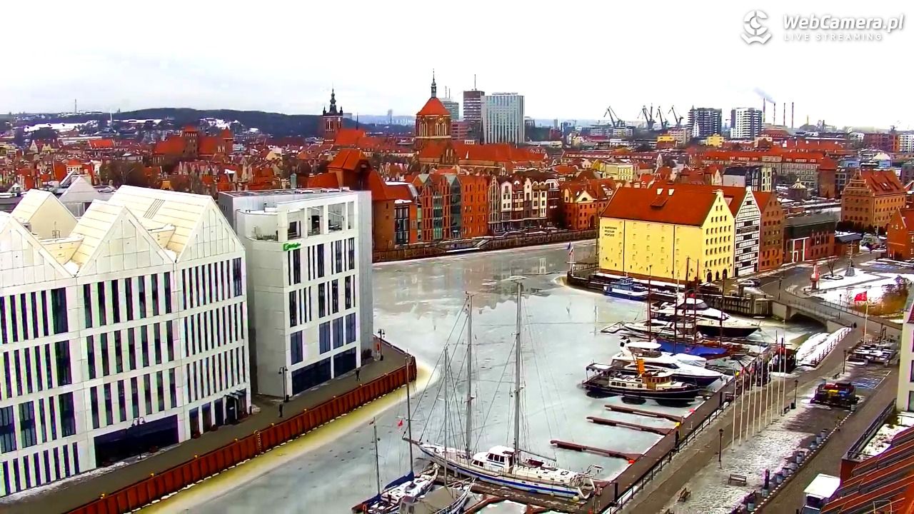GDAŃSK - widok na Stare Miasto - 24 luty 2026, 08:46