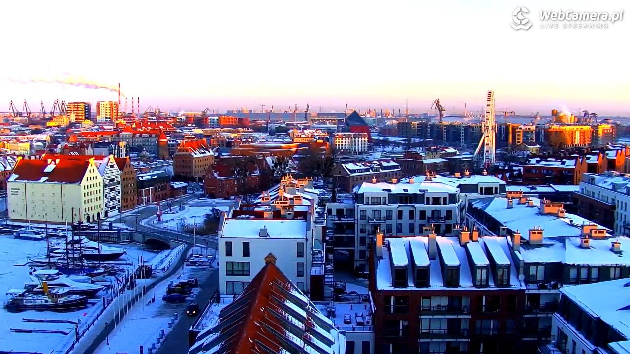 GDAŃSK - widok na Stare Miasto - 03 luty 2026, 07:41