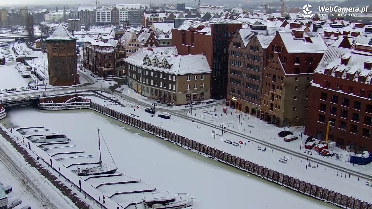 GDAŃSK - widok na Stare Miasto - 08 luty 2026, 07:55