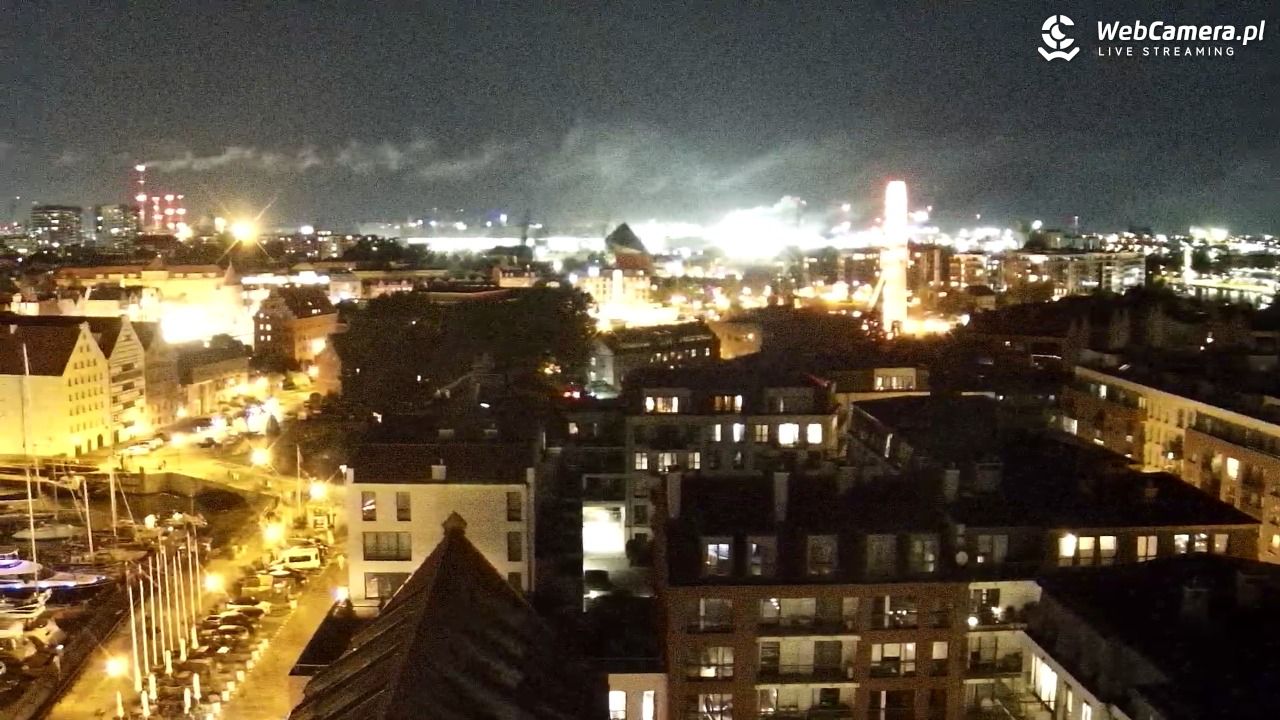 GDAŃSK - widok na Stare Miasto - 22 sierpień 2026, 22:37