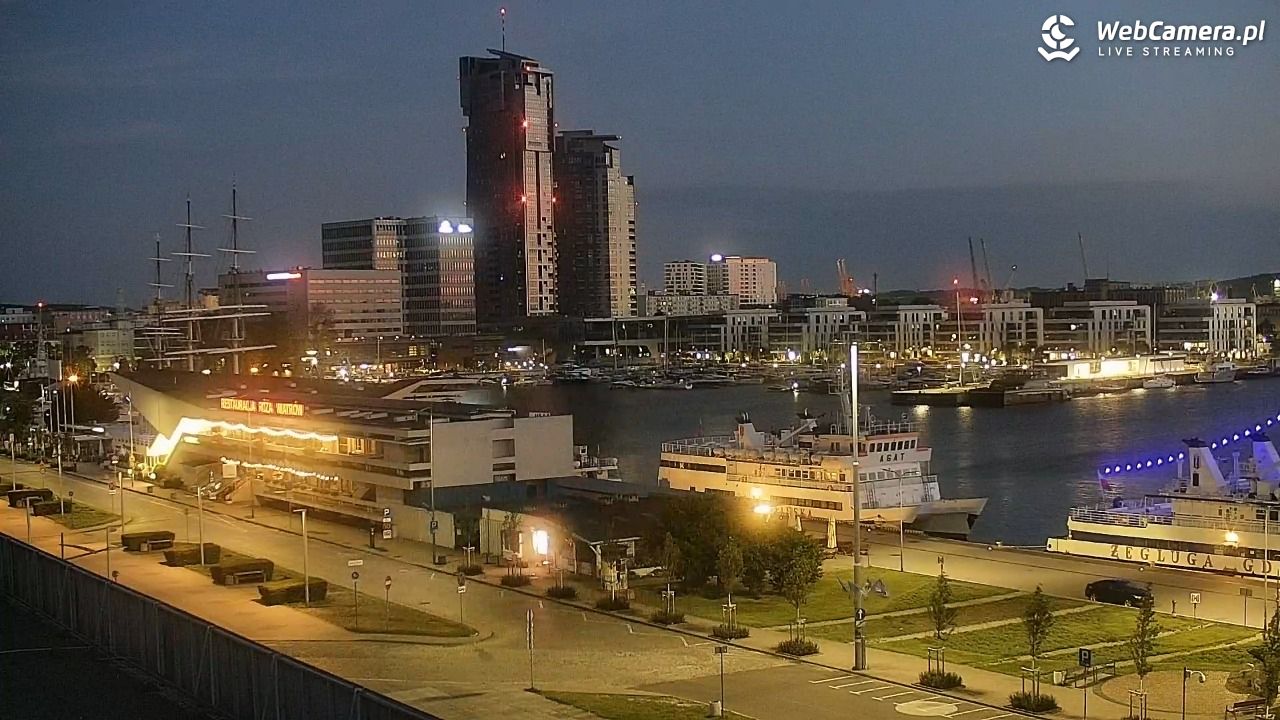 GDYNIA - widok na Przystań Jachtową - 10 sierpień 2026, 04:23