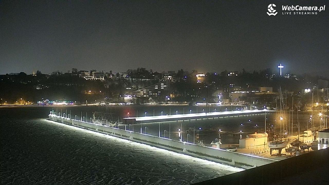 GDYNIA - widok na Przystań Jachtową - 09 luty 2026, 18:48