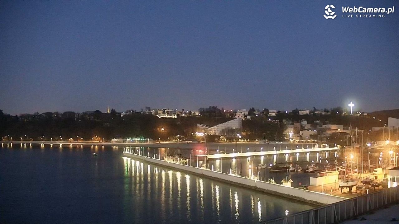 GDYNIA - widok na Przystań Jachtową - 27 marzec 2026, 04:45