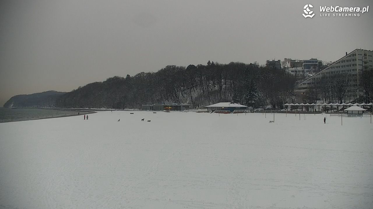 GDYNIA - widok na plażę i marinę - 13 styczeń 2026, 08:09