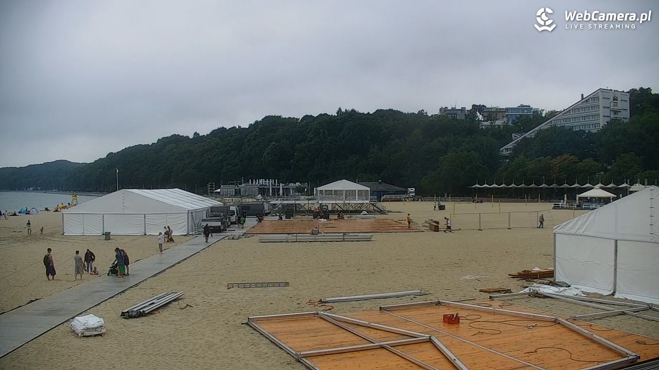 GDYNIA - widok na plażę i marinę - 15 lipiec 2026, 11:53