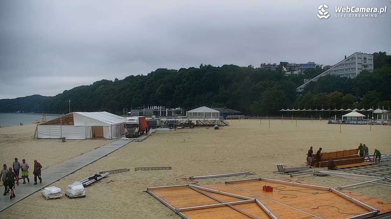 GDYNIA - widok na plażę i marinę - 15 lipiec 2026, 09:59