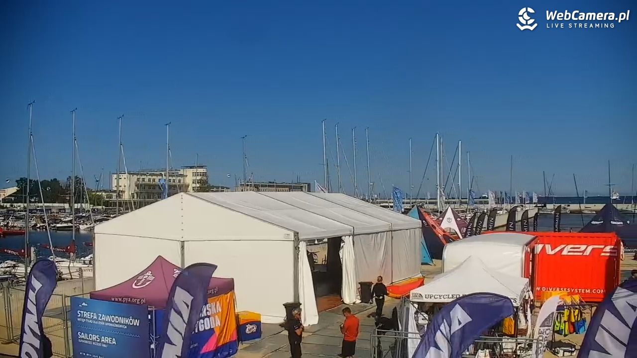 GDYNIA - widok na plażę i marinę - 14 lipiec 2026, 16:03
