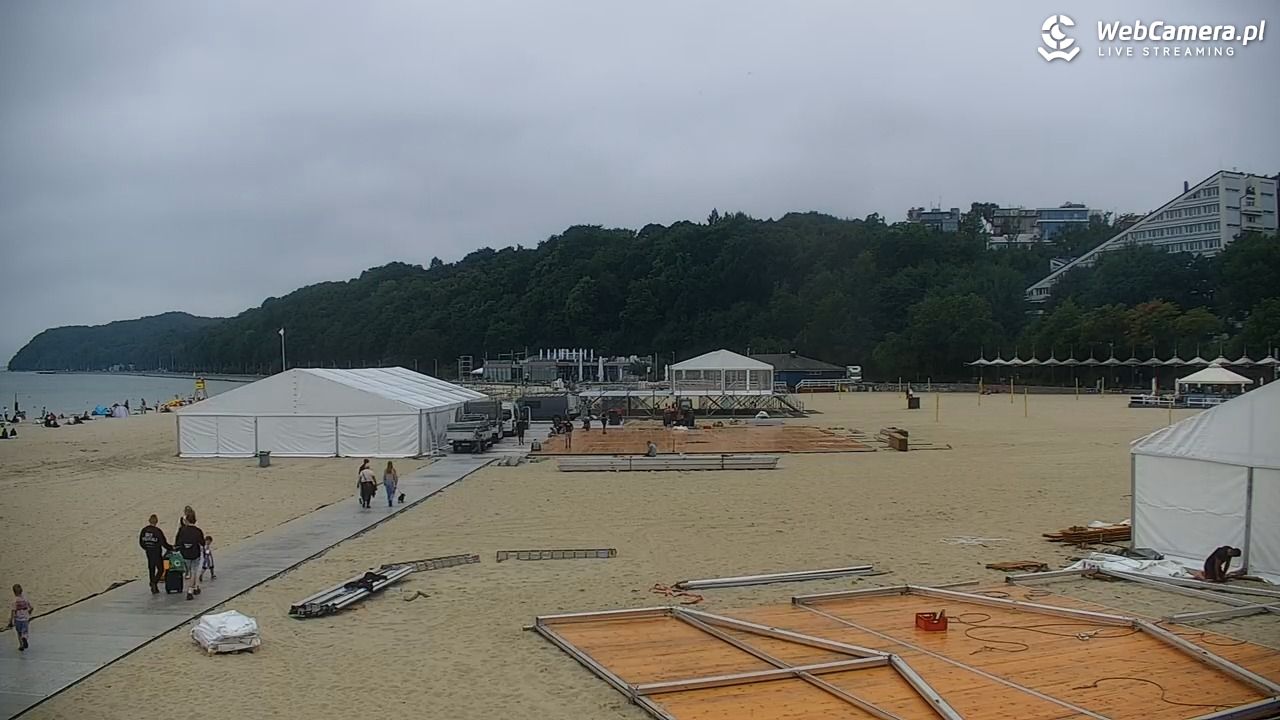 GDYNIA - widok na plażę i marinę - 15 lipiec 2026, 11:43