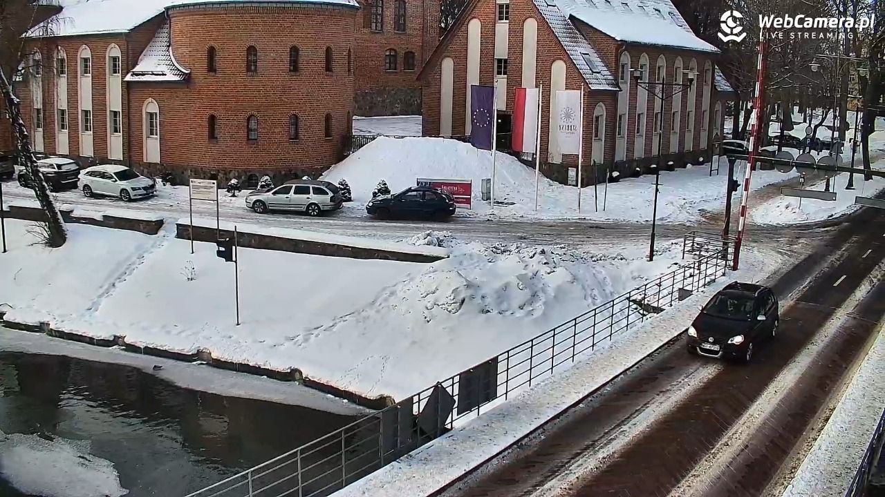 Giżycko - widok na most obrotowy - 15 luty 2026, 08:37
