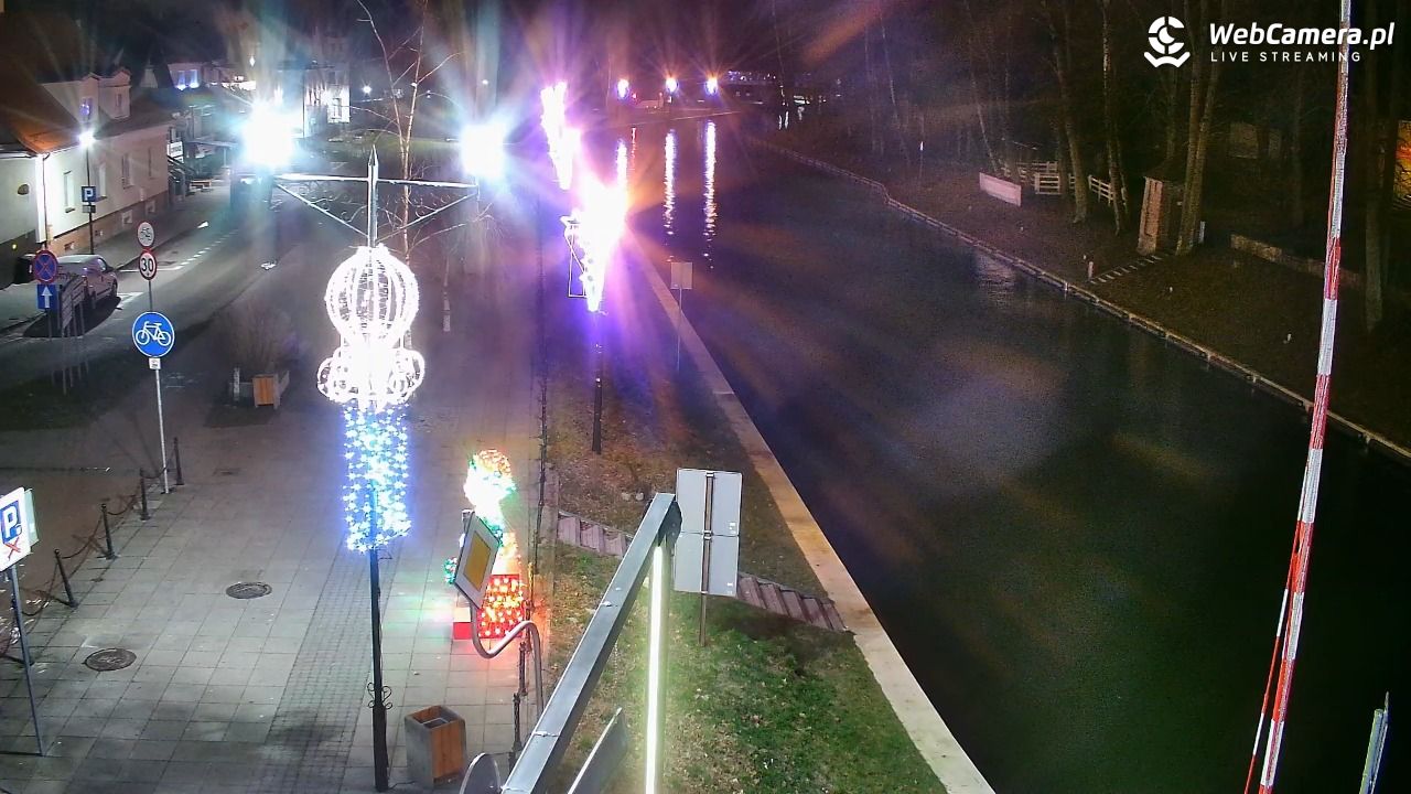 Giżycko - widok na most obrotowy - 29 grudzień 2025, 06:05