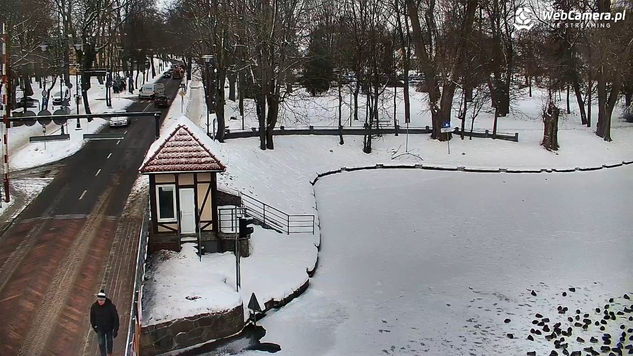 Giżycko - widok na most obrotowy - 19 luty 2026, 08:16