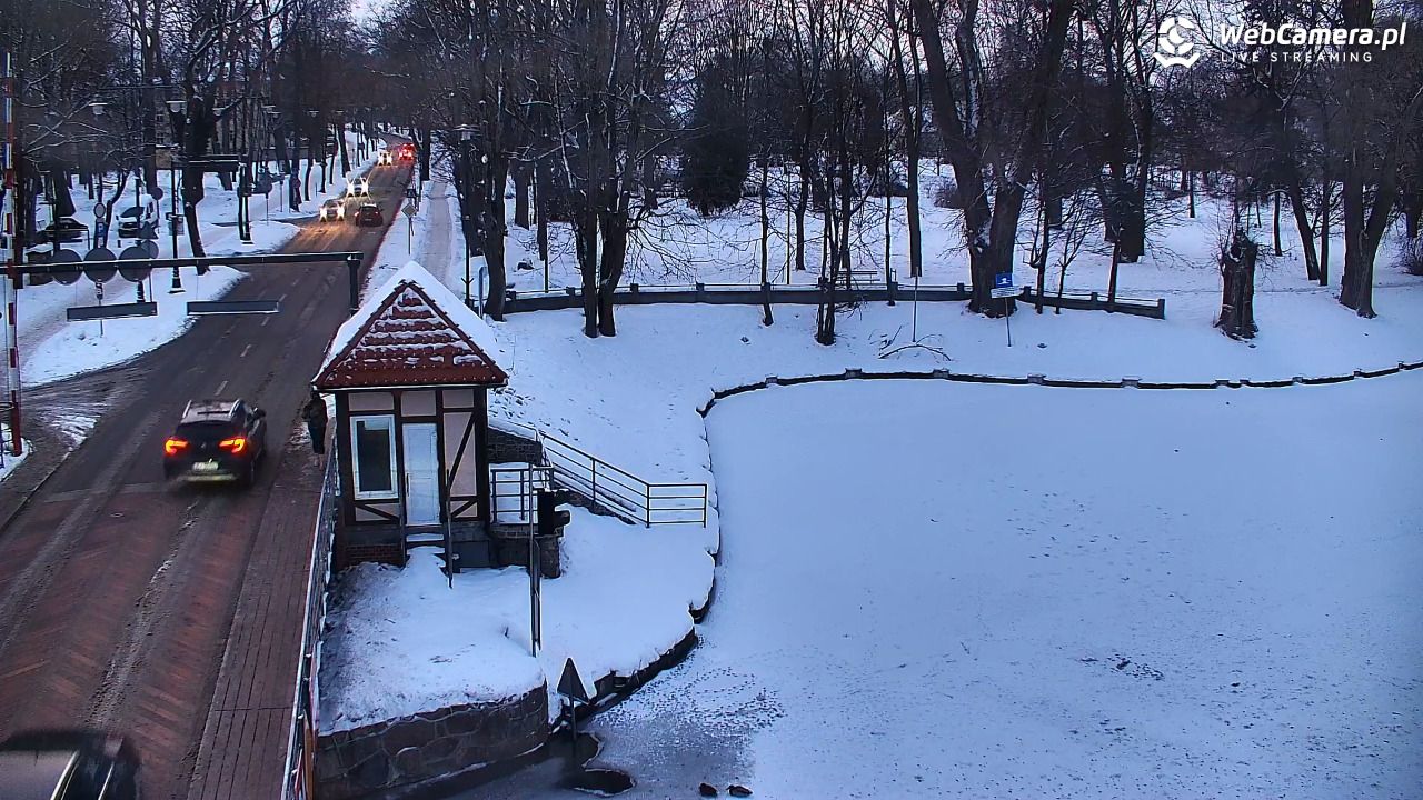 Giżycko - widok na most obrotowy - 18 luty 2026, 16:58