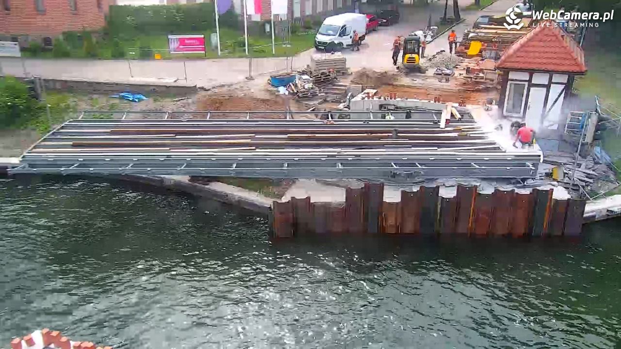 Giżycko - widok na most obrotowy - 10 czerwiec 2025, 14:35