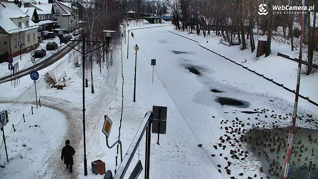 Giżycko - widok na most obrotowy - 19 luty 2026, 07:36