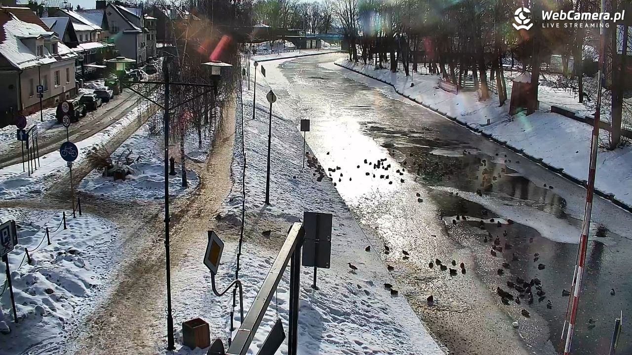 Giżycko - widok na most obrotowy - 17 luty 2026, 10:30