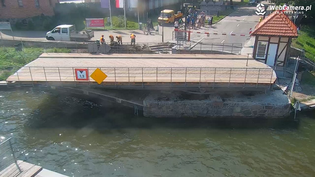 Giżycko - widok na most obrotowy - 30 lipiec 2025, 13:13