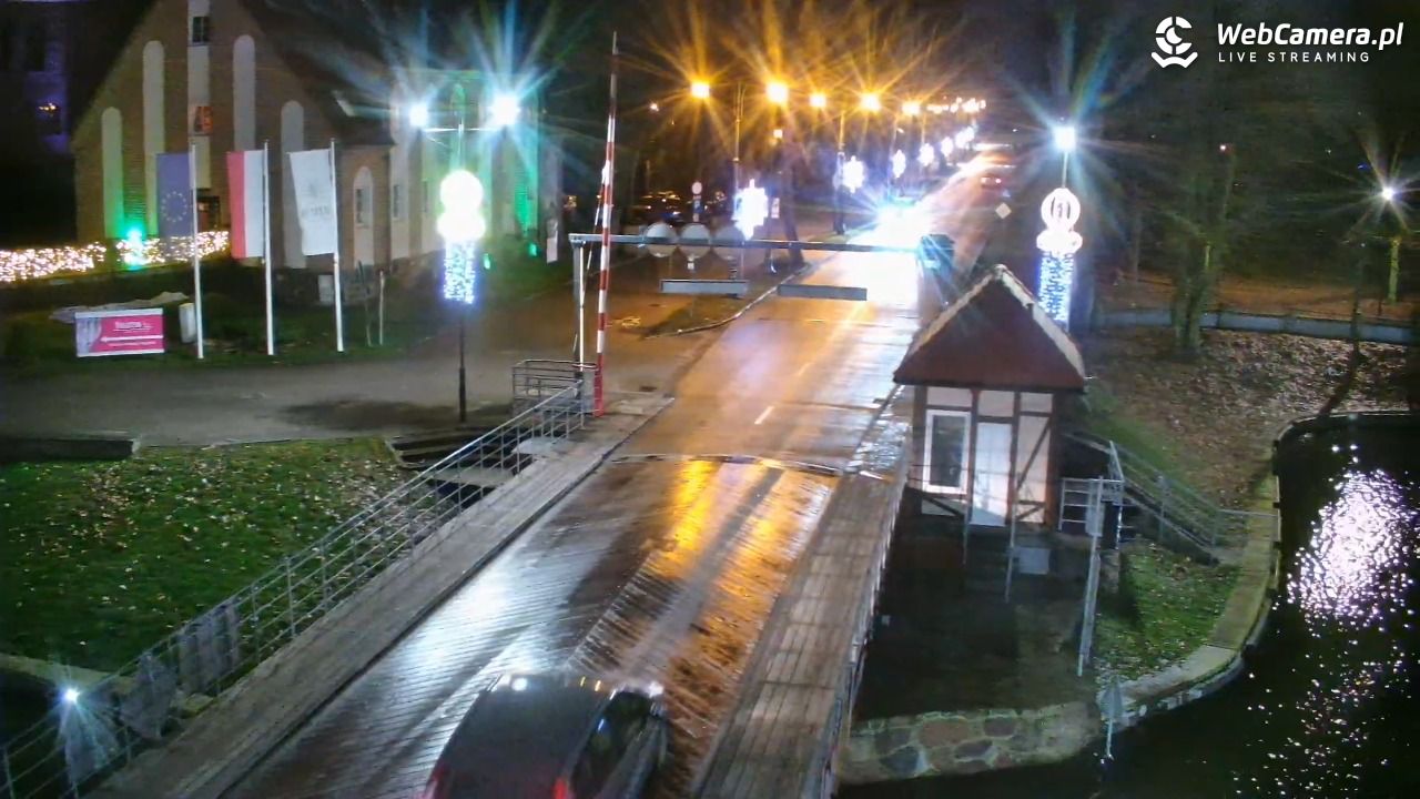 Giżycko - widok na most obrotowy - 26 grudzień 2025, 16:20
