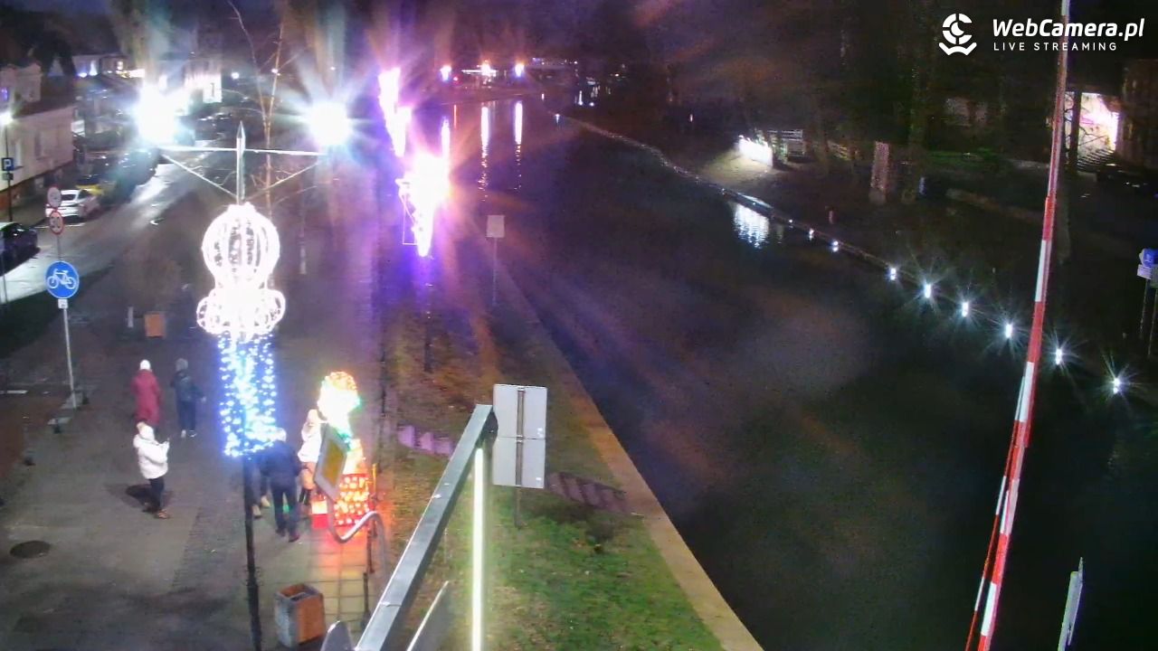 Giżycko - widok na most obrotowy - 26 grudzień 2025, 16:10