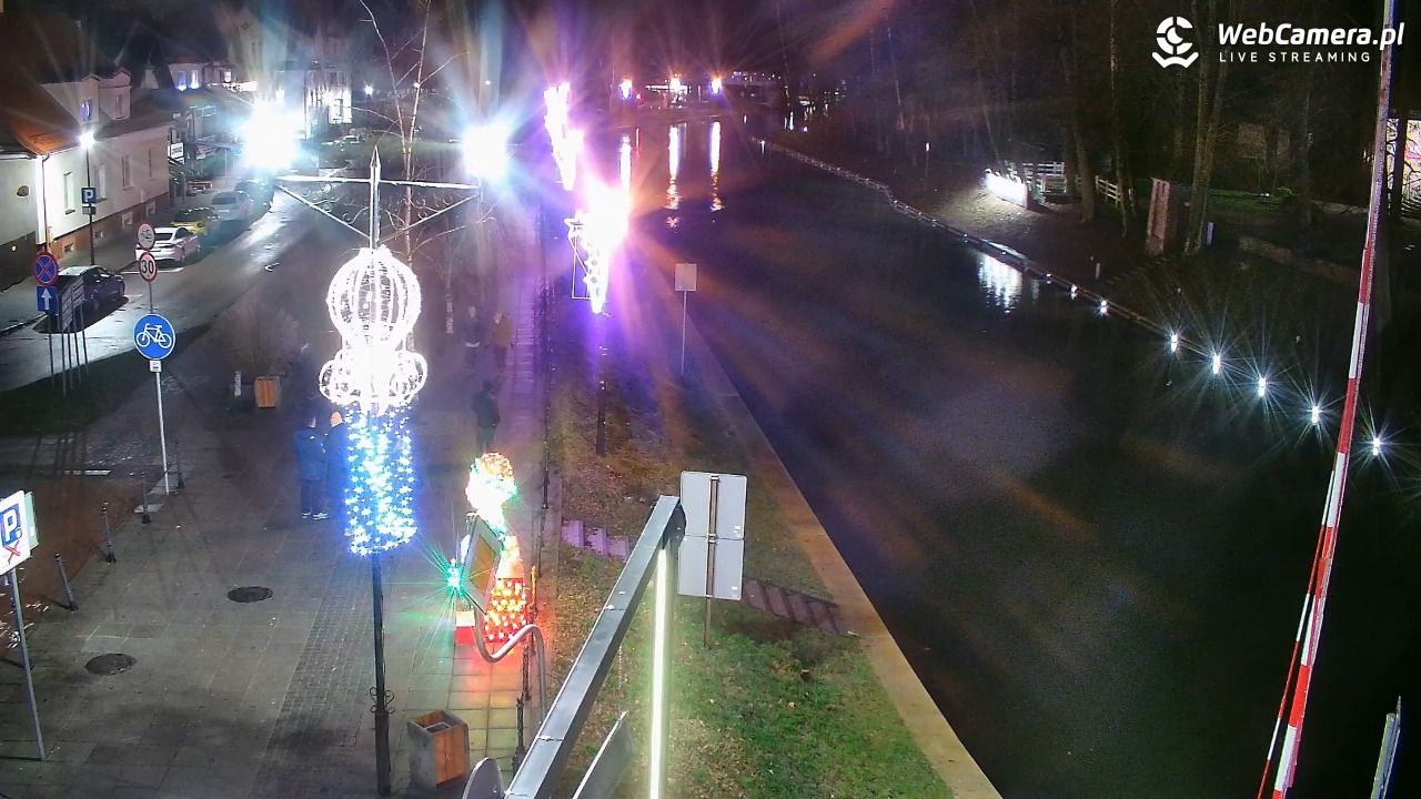 Giżycko - widok na most obrotowy - 26 grudzień 2025, 17:01