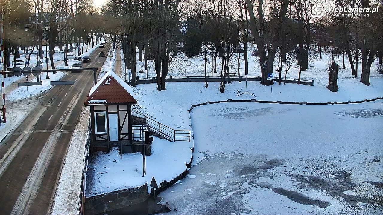 Giżycko - widok na most obrotowy - 16 luty 2026, 15:43