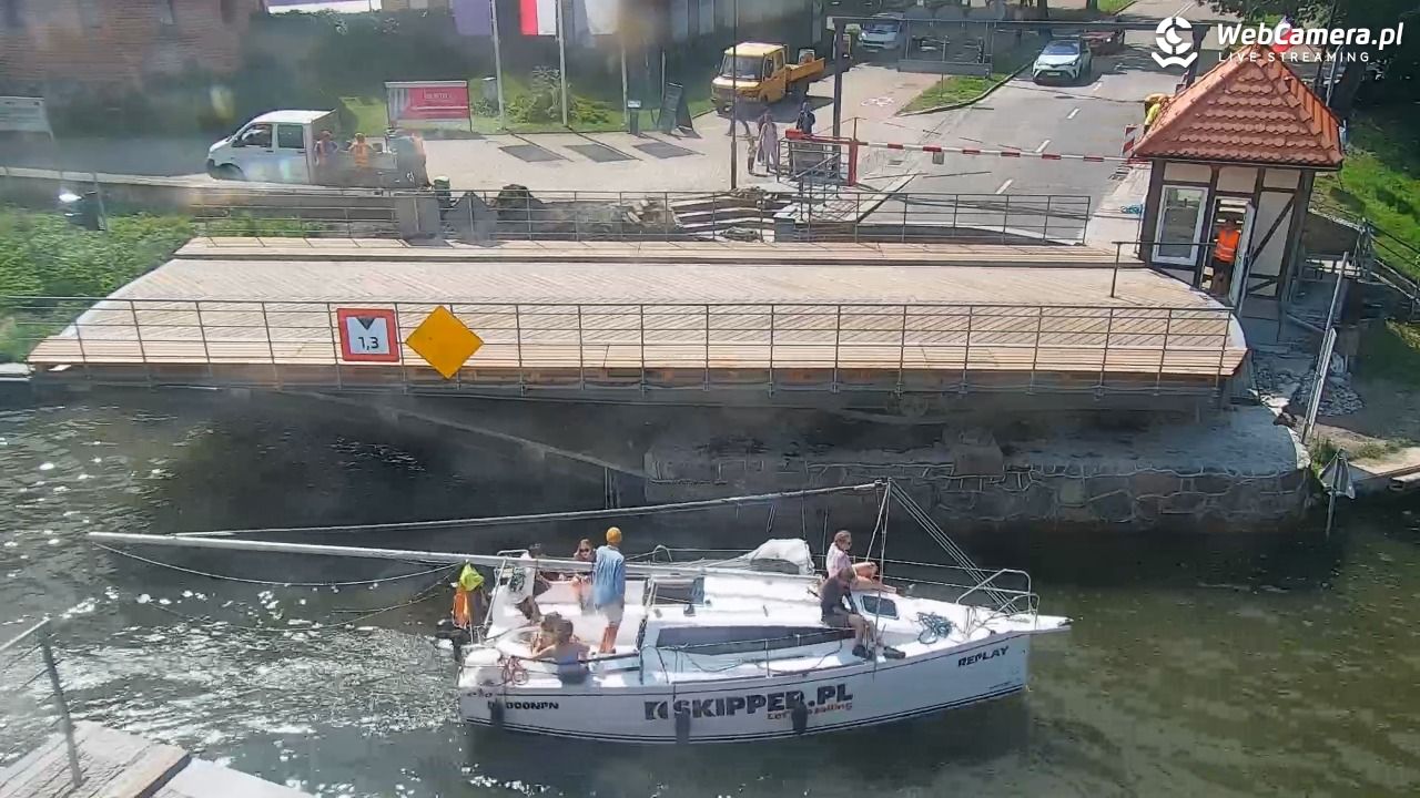 Giżycko - widok na most obrotowy - 30 lipiec 2025, 13:36