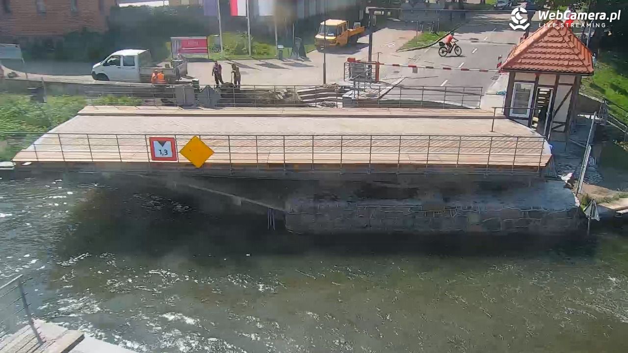 Giżycko - widok na most obrotowy - 30 lipiec 2025, 13:14