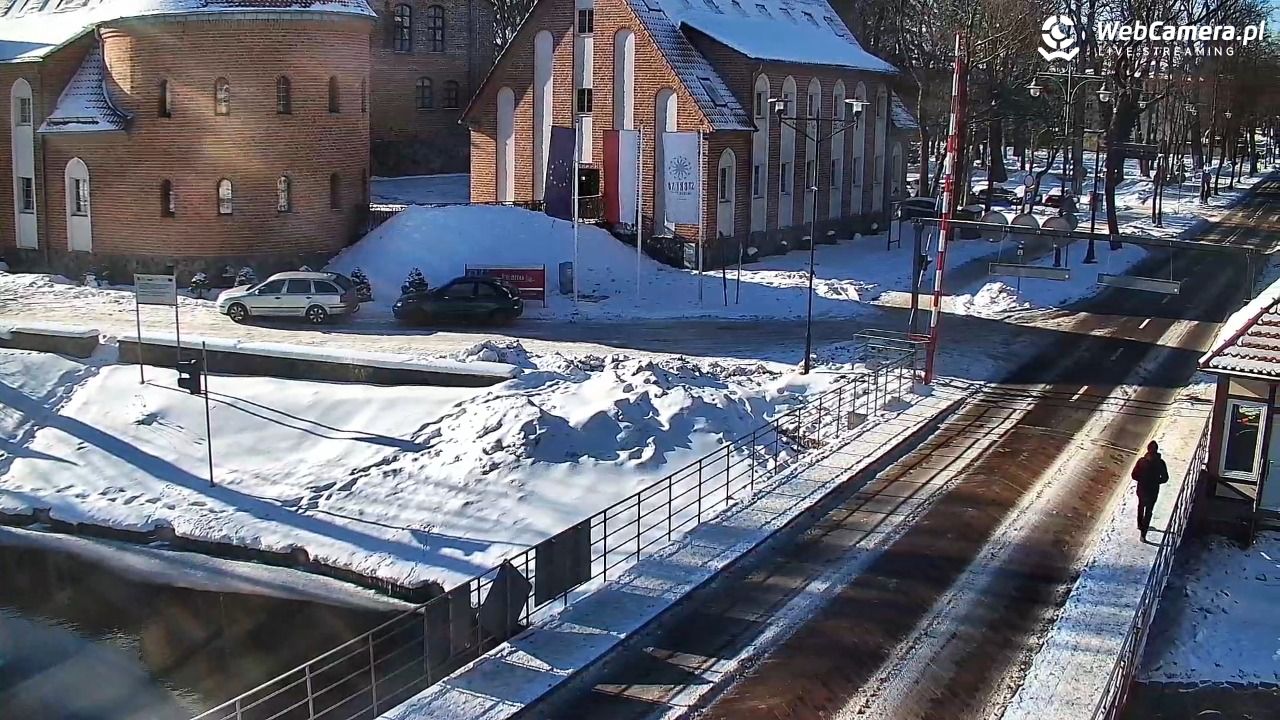 Giżycko - widok na most obrotowy - 15 luty 2026, 10:38