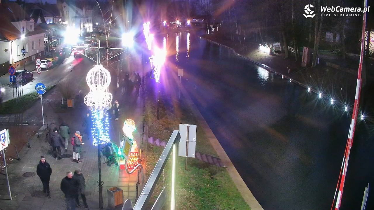 Giżycko - widok na most obrotowy - 26 grudzień 2025, 16:05
