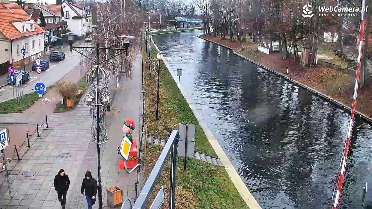 Giżycko - widok na most obrotowy - 27 grudzień 2025, 11:40