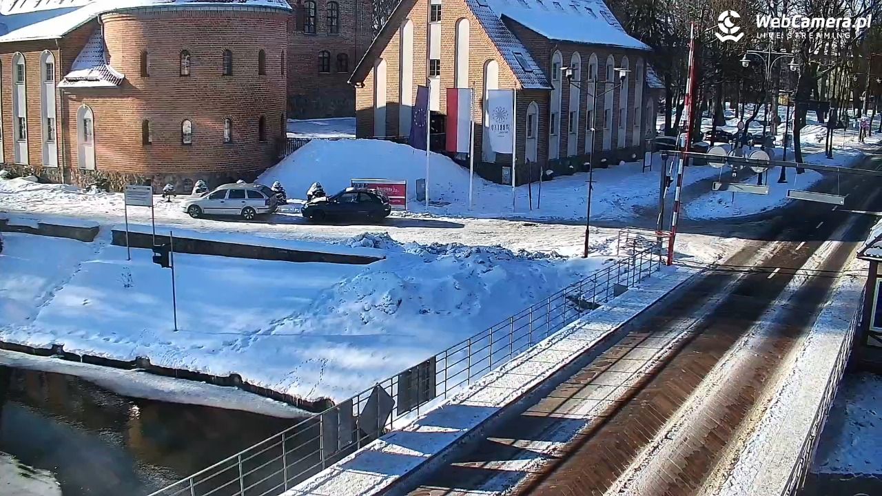 Giżycko - widok na most obrotowy - 15 luty 2026, 09:46