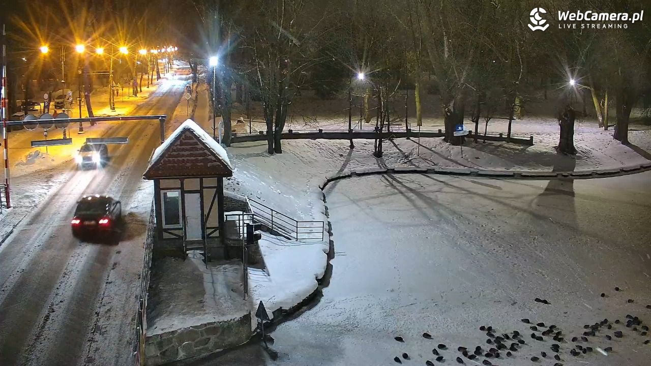 Giżycko - widok na most obrotowy - 18 luty 2026, 19:50