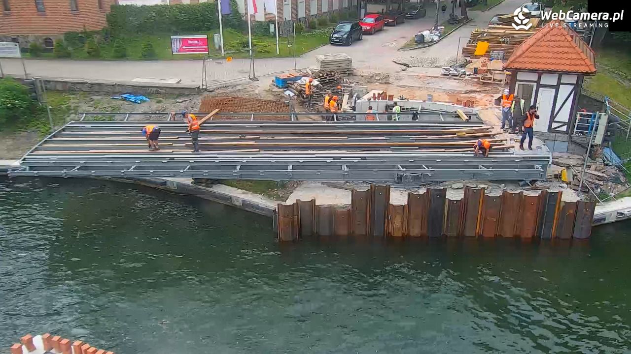 Giżycko - widok na most obrotowy - 10 czerwiec 2025, 12:22