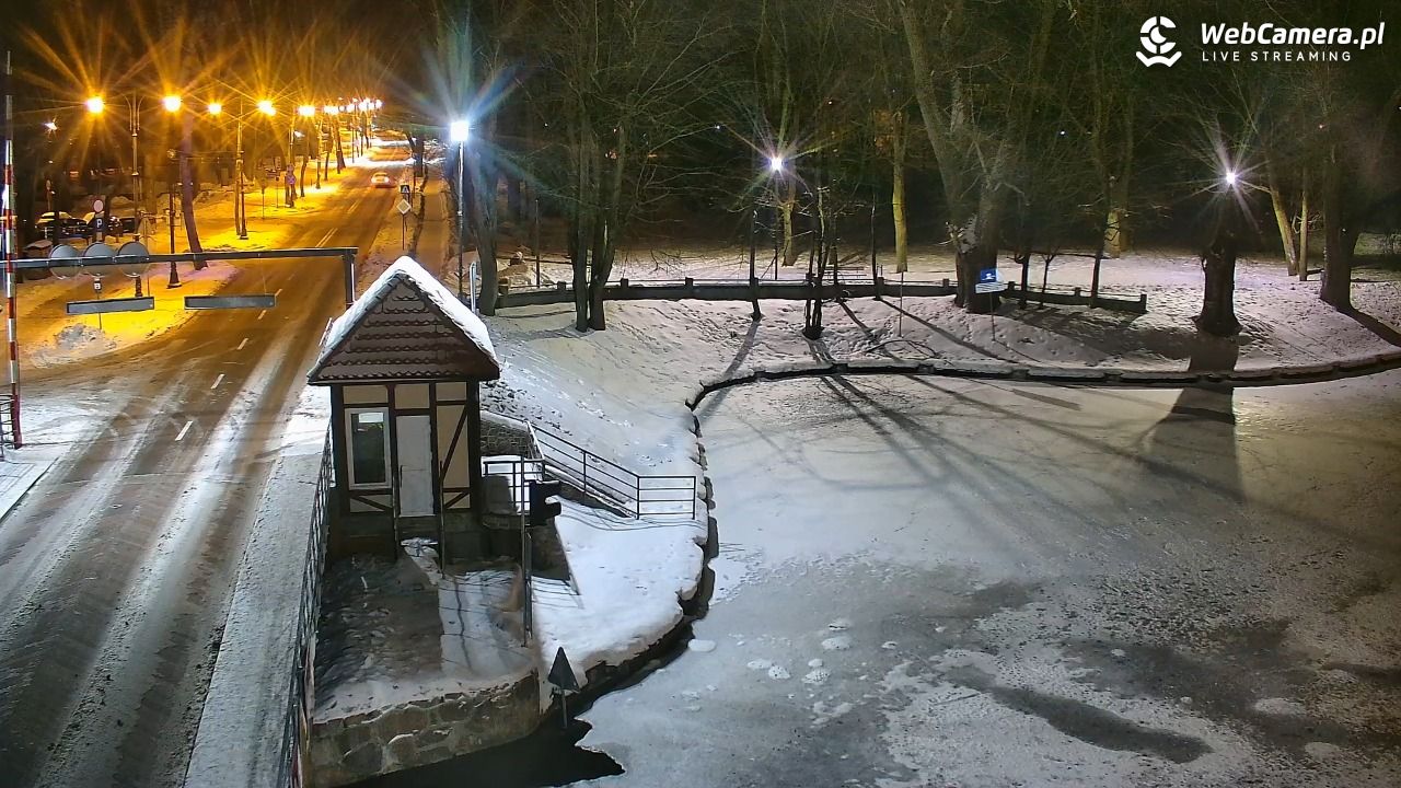 Giżycko - widok na most obrotowy - 15 luty 2026, 00:07