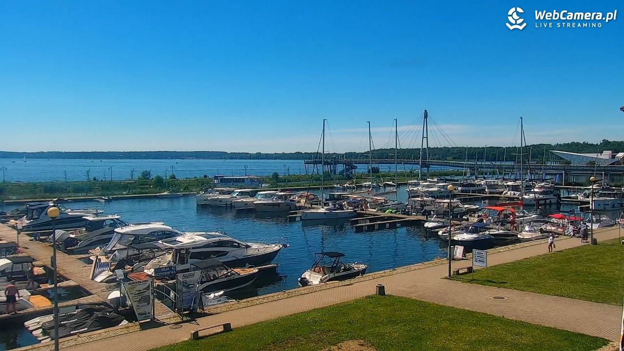 Giżycko - widok na marinę i molo - 20 czerwiec 2026, 12:32
