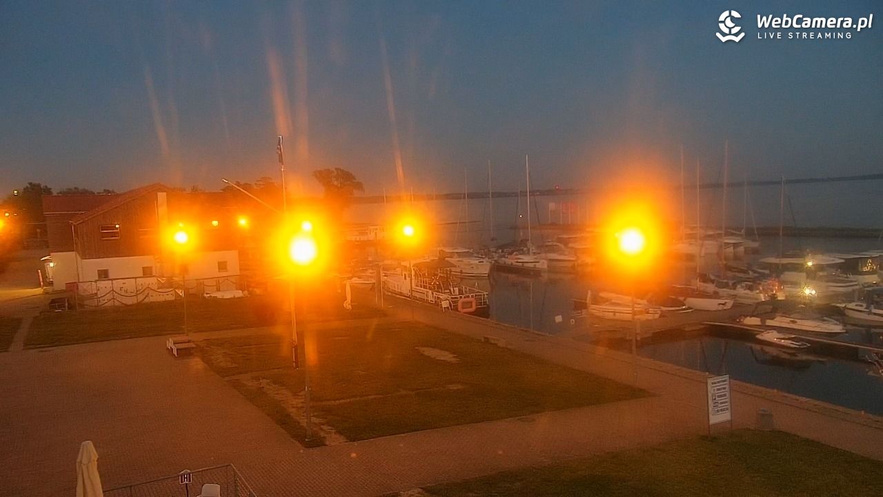 Giżycko - widok na marinę i molo - 20 czerwiec 2026, 21:59