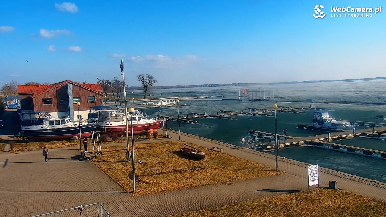 Giżycko - widok na marinę i molo - 17 marzec 2026, 14:23