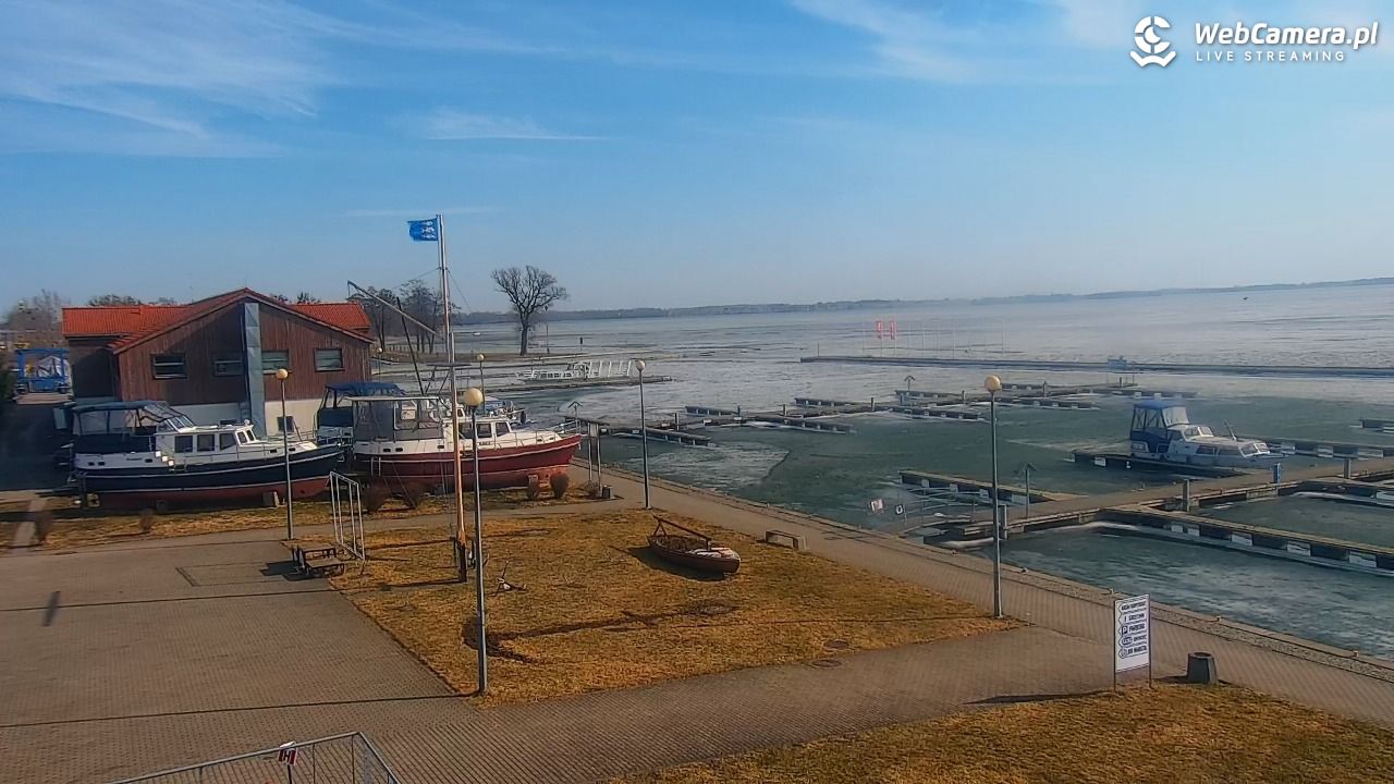 Giżycko - widok na marinę i molo - 16 marzec 2026, 13:32