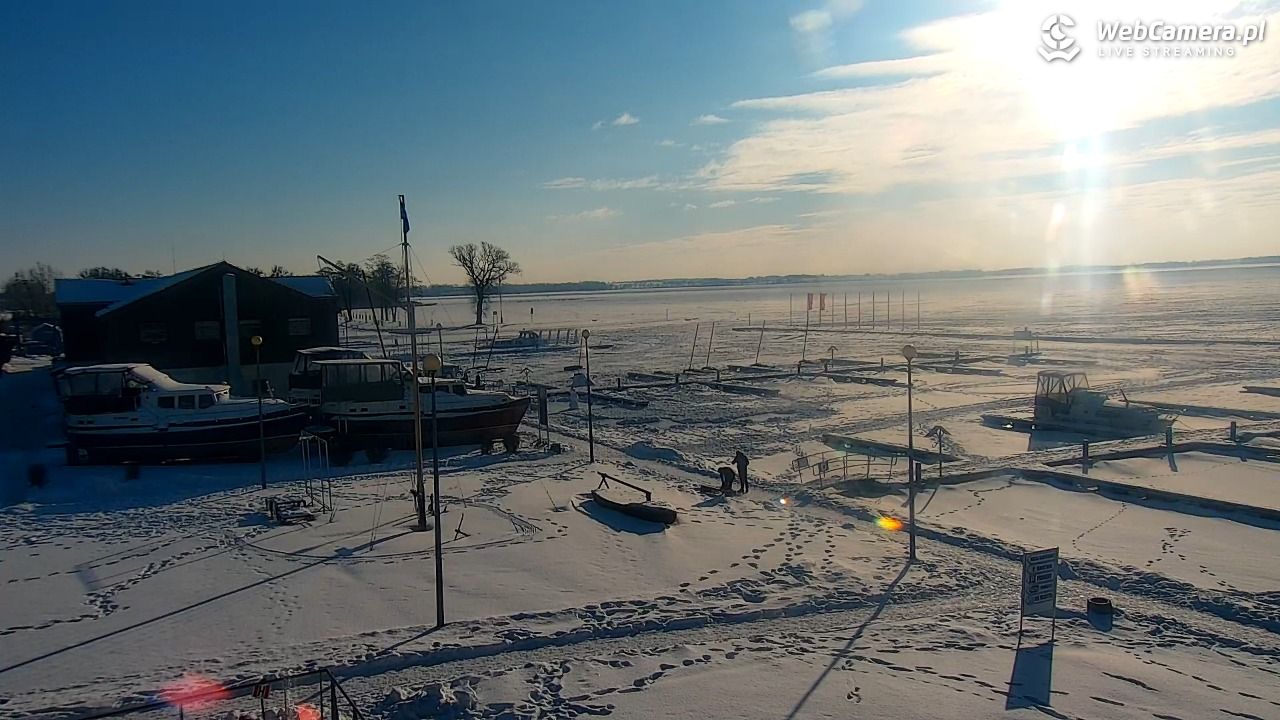 Giżycko - widok na marinę i molo - 30 styczeń 2026, 10:06