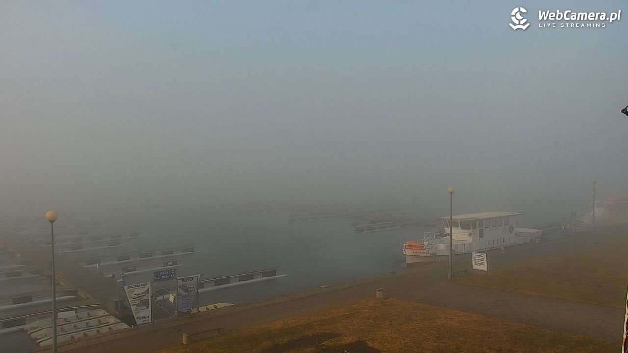 Giżycko - widok na marinę i molo - 17 marzec 2026, 07:19