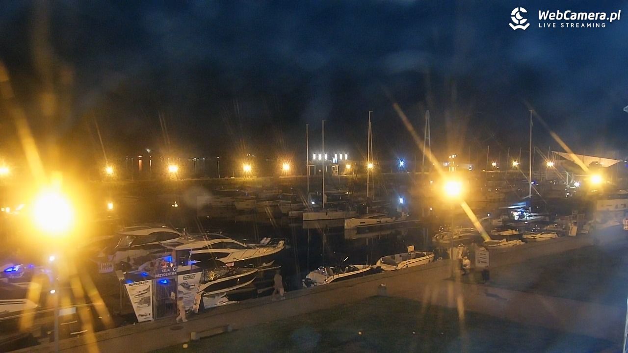 Giżycko - widok na marinę i molo - 20 czerwiec 2026, 23:41