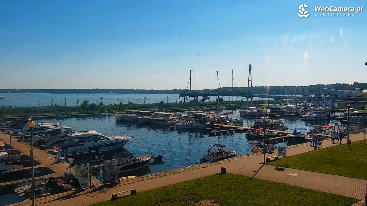 Giżycko - widok na marinę i molo - 20 czerwiec 2026, 16:25