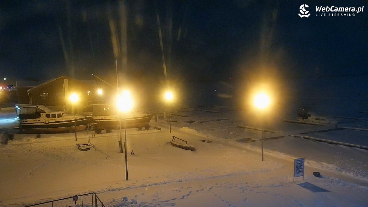 Giżycko - widok na marinę i molo - 31 styczeń 2026, 23:05